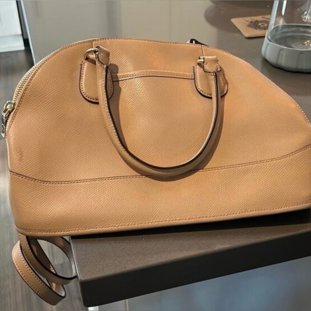 Coach Beige/Tan Leather Satchel - Picture 8 of 8